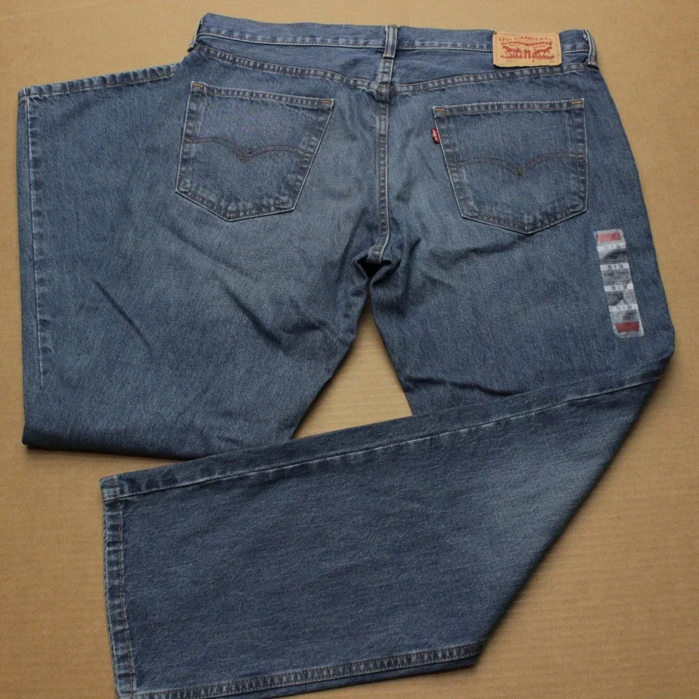 Levis 559 NEW Relaxed Straight Fit Jeans Mens 36x30 Medium Wash Denim Stretch